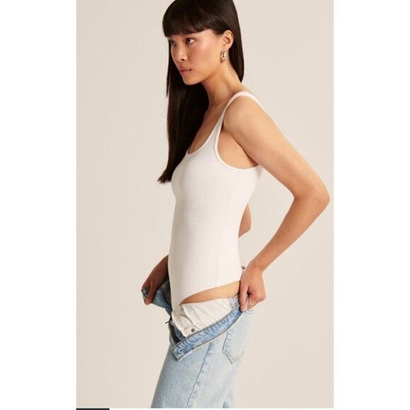 New Abercrombie & Fitch Seamless Rib Fabric Tank Bodysuit Size XXL NWT - Picture 6 of 10
